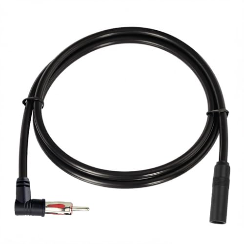 Universal Car FM AM/DIN Male Right Angle to Female Audio Modified DVD Navigation CD Player Radio Antenna Extension Cable Conversion Cable 3.3ft
