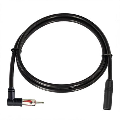 Universal Car FM AM/DIN Male Right Angle to Female Audio Modified DVD Navigation CD Player Radio Antenna Extension Cable Conversion Cable 3.3ft