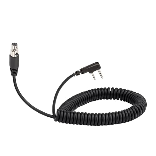 ArrowMax CABLE-AHDH00-K2 5-Pin Racing Headset Cable for Pit Crews Compatible with BaoFeng BTECH UV-5R UV-5RA UV-5R3 BF-F8HP UV-82HP Kenwood 2-PIN 2 Pin Radios NX-1200 NX-1300 NX-P1200 NX-P1300 NX-3220