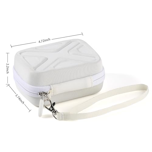 Digital Camera Case for AbergBest 21 Mega Pixels 2.7" LCD Rechargeable HD/Kodak Pixpro/Canon PowerShot ELPH 180/190/Sony DSCW800/DSCW830 Cameras, Travel Carrying Protective Case for Camera - White - color: White