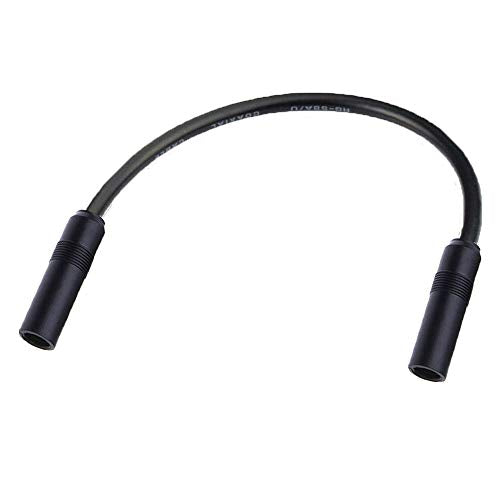 Universal DIN Female to Female car Audio Modified DVD Navigation CD Player Radio Antenna Extension Cable Conversion Cable（12 inch） - color: FM DIN female to female