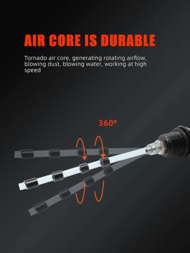 SPTA Car Cleaning Gun, Car Blow Gun Trumpet Head High Pressure Dryer Blow Gun, Car Cleaning Air Gun Kit, Vortex Air Cleaning Tool for Quickly Blasts Dirt and Dust from Surface