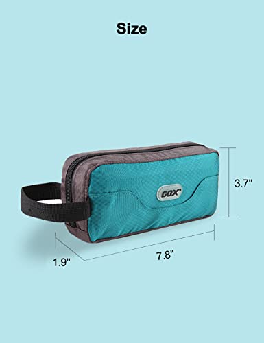GOX Travel Toiletry Bag Dopp Kit Case for Men Multifunction Packing Organizer Pouch - color: Turquoise/Grey