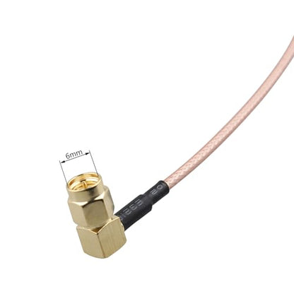2pcs SMA Female Bulkhead Mount to SMA Male Right Angle Antenna Extension Cable RG316 Coaxial Cable 30cm/12 inch Compatible with 4G LTE Router USB Adapter RTL SDR Receiver IoT Gateway