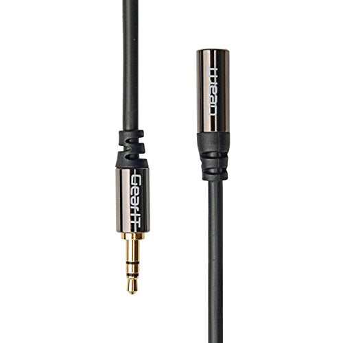 15ft 3.5mm Extension Cable, GearIT Pro Series Preminun Gold Plated 15 Feet 3.5mm Auxiliary Audio Stereo Extension Male to Female Cable, Black - color: Black, size: 15 Feet