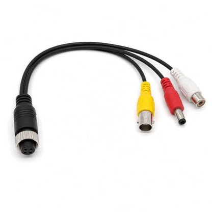 4 pin Aviation Head Turn RCA/DC Cable Plug Adapter Converter Suitable for on-Board DVR Monitor Closed Circuit Television Cameras (4-pin Female to BNC and RCA and DC) - color: 4-pin female to BNC and RCA and DC