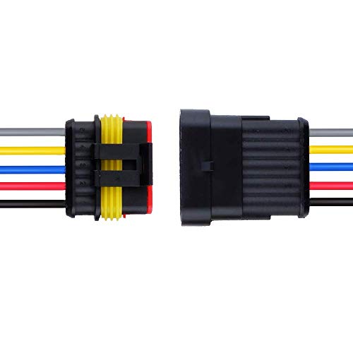MUYI 5Pin Way 18AWG Waterproof Electrical Connector Wire Connectors-5 Kit - style: 5pin (5sets)