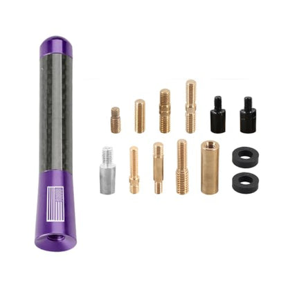 BESULEN 3.1 Inch Car Short Antenna, American Flag Design, Purple - color: Purple, size: 3.1 Inch
