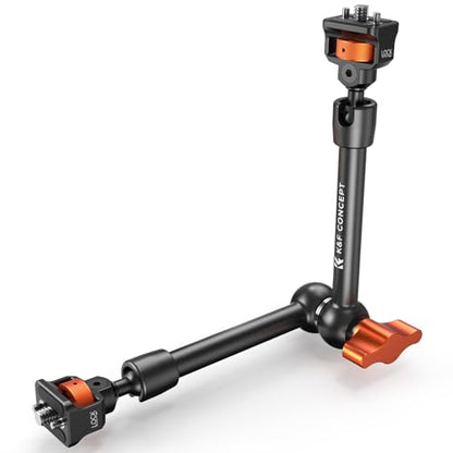 K&F CONCEPT 11" Magic Arm with ARRI 1/4" Screw 360° Ball Heads - size: 11 Inch (Arm Only)