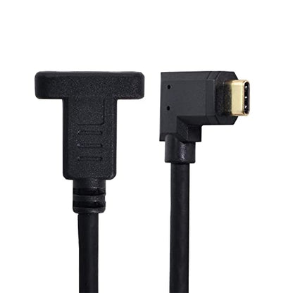90 Degree Left & Right Angled USB-C USB 3.1 Type C Male to Female Extension Data Cable 30cm - style: Right Angled