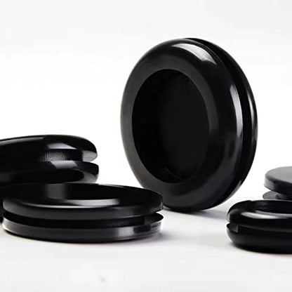 Vrupin 188 Pieces Rubber Grommet Kit – Rubber Plugs for Round Holes, Wiring, Electrical, Plumbing, and More - size: 7 Sizes-Black