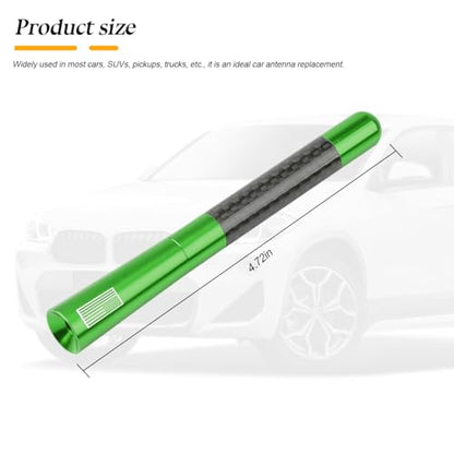 BESULEN 4.7 Inch Car Short Antenna, American Flag Design, Green - color: Green, size: 4.7 Inch