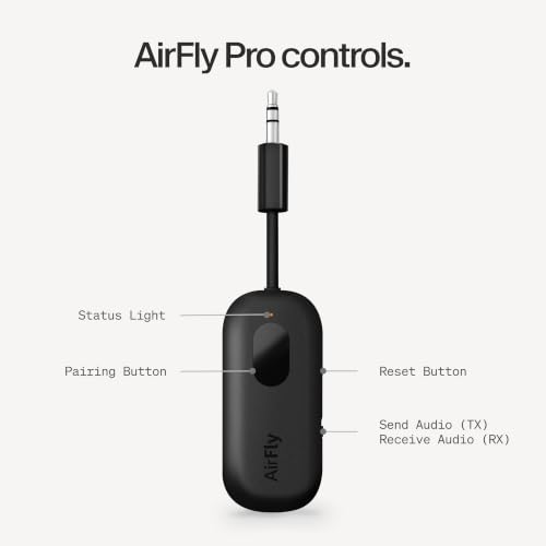 Twelve South AirFly Pro, Bluetooth Wireless Audio Transmitter, Black - color: Black, style: AirFly Pro