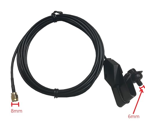 TW-MB-WCMS Window Clip Mount for Handheld Antenna, No Drill Car Vehicle Bracket with 10ft RG-174U Coaxial Cable, SMA Female to SMA Male Connector for Two Way Radio, Ham Radio & Scanner
