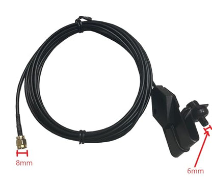 TW-MB-WCMS Window Clip Mount for Handheld Antenna, No Drill Car Vehicle Bracket with 10ft RG-174U Coaxial Cable, SMA Female to SMA Male Connector for Two Way Radio, Ham Radio & Scanner
