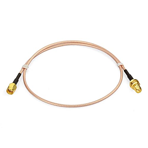 Bingfu WiFi Antenna Extension Cable (2-Pack) RP-SMA Male to RP-SMA Female Bulkhead Mount RG316 Cale 60cm 24 inch for WiFi Router Security IP Camera Wireless Mini PCI Express PCIE Network Card Adapter - color: 24 inch / 60cm