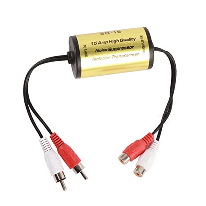 Noise Filter, 12V In-Line Anti-interference Car Amplifier Noise with ABS High Temperature Material for Stereo Audio Stereo Audio