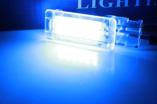 iJDMTOY Aqua Ice Blue LED Compartment Glove Box or Footwell Lights Compatible with Volkswagen Jetta GTI Altas CC Eos, Powered by 3W 18-SMD LED Lights, Replace OEM Incandescent Lamps - style: Aqua