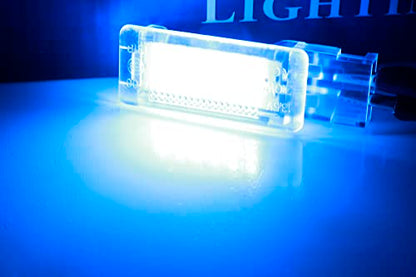 iJDMTOY Aqua Ice Blue LED Compartment Glove Box or Footwell Lights Compatible with Volkswagen Jetta GTI Altas CC Eos, Powered by 3W 18-SMD LED Lights, Replace OEM Incandescent Lamps - style: Aqua