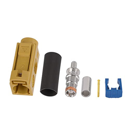 Superbat Fakra Connector Repair KIT Fakra K Curry Female Crimp 10-Pack - color: Fakra K Connector