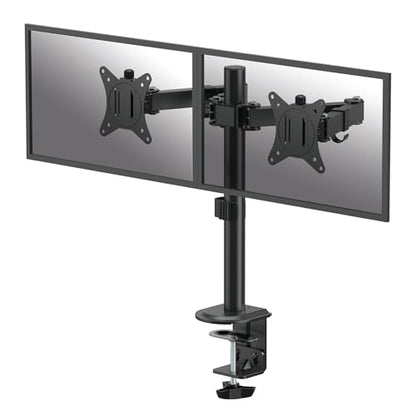 Fellowes Everyday Adjustable Dual Monitor Arm – Holds Two Screens up to 32" (inch) Weighing 19.84 lbs Each, Tilt, Swivel, Rotate, VESA 75/100, Clamp or Grommet Mount, Cable Management - style: Everyday Dual Arms