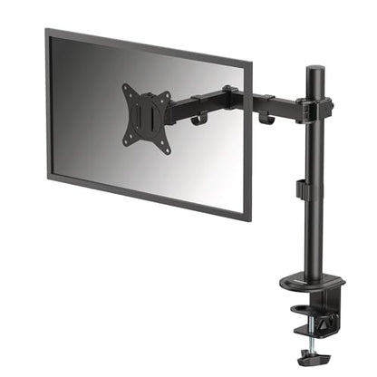 Fellowes Everyday Adjustable Single Monitor Arm – Supports Screens up to 32" Weighing 19.84 lbs, Tilt, Swivel, Rotate, VESA 75/100, Clamp or Grommet Mount, Cable Management - style: Everyday Single Arm