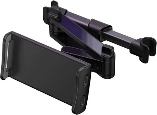 SaharaCase Headrest Car Mount for Most Cell Phones and Tablets 4.7 to 12.9 Inches Aluminum Alloy Construction Rugged Protection Anti-Slip Grip 360-Degree Rotation Extendable Arm - Black