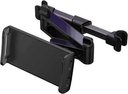 SaharaCase Headrest Car Mount for Most Cell Phones and Tablets 4.7 to 12.9 Inches Aluminum Alloy Construction Rugged Protection Anti-Slip Grip 360-Degree Rotation Extendable Arm - Black