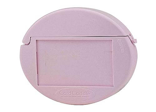 Vehicle Business Card Bin with Lid Holds 3.5" x 2" Contact Information Cards Stick On Advertising Box Light Pink Plastic On The Go Caddy by Marketing Holders - color: Mary Kay Pink