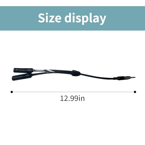 Car AM FM Splitter Adapter，1 Male and 2 Female Y Adapter Connectors，Auto Radio Stereo Extension Cable，Suitable for Cars, SUV, Truck