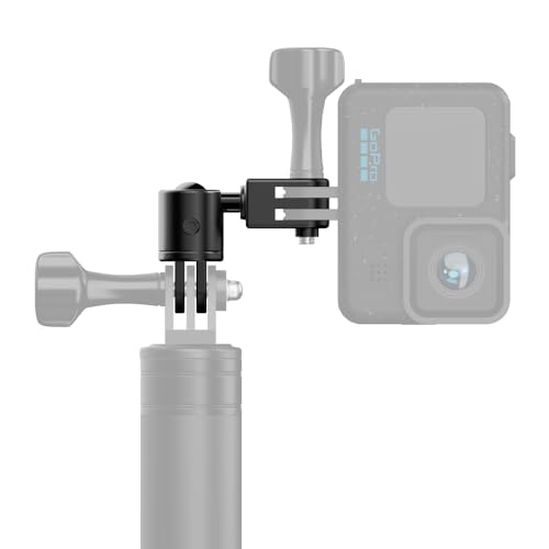 Aluminum 360 Degree Rotation Camera Swivel Mount, Vertical Metal Bracket Adapter Compatible with GoPro Hero 13/12/11/10, DJI Action 6/5 Pro/4, Sony and Other Action Cameras (Adjustable Adapter Mount) - color: adjustable adapter mount