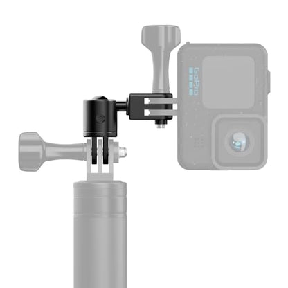 Aluminum 360 Degree Rotation Camera Swivel Mount, Vertical Metal Bracket Adapter Compatible with GoPro Hero 13/12/11/10, DJI Action 6/5 Pro/4, Sony and Other Action Cameras (Adjustable Adapter Mount) - color: adjustable adapter mount