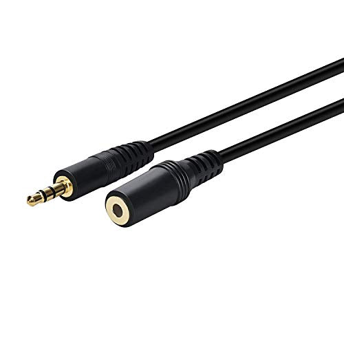 3.5mm Stereo Male to Female Extension Audio Cable Cord (18 Feet) - size: 18 Feet