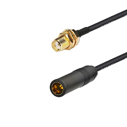 SMA Female to AM/FM Female Adapter RG174 Coax Cable 12 inches Pigtail Jumper RF coaxial Cable for Radio Antenna - color: SMA Female to AM/FM Female