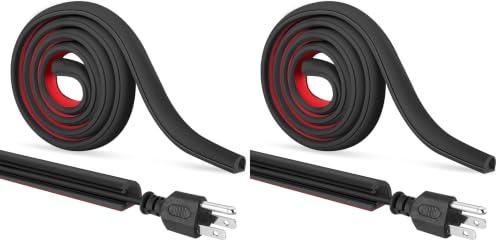 Self-Adhesive Cable Hider, Black, 118inch (Pack of 2) - color: Black, size: 118inch (Pack of 2)