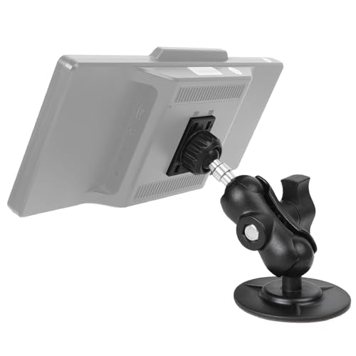 Flexible Adhesive Car Mount for Portable CarPlay Screens, Dual 360° Rotating Ball Joints Adjustable CarPlay Holder for Truck Dashboard, Compatible with 7"–12" CarPlay Screen - style: Short