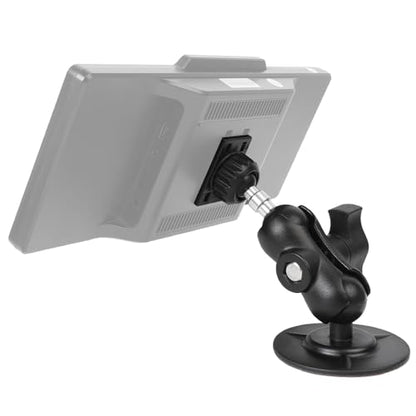 Flexible Adhesive Car Mount for Portable CarPlay Screens, Dual 360° Rotating Ball Joints Adjustable CarPlay Holder for Truck Dashboard, Compatible with 7"–12" CarPlay Screen - style: Short
