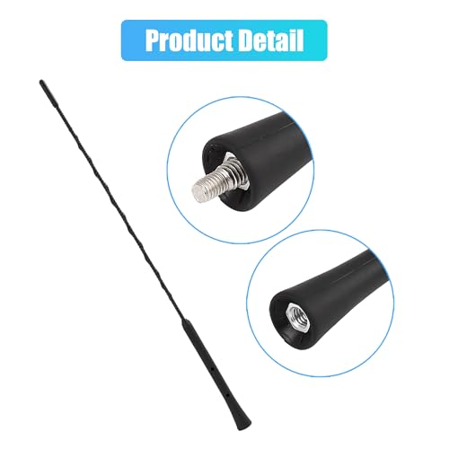 X AUTOHAUX 16" Universal Car Antenna Radio AM FM Antenna Aerial Flexible Antenna 40.5cm Radio Antenna Booster Signal Roof Mast Replacement Black - size: 16"