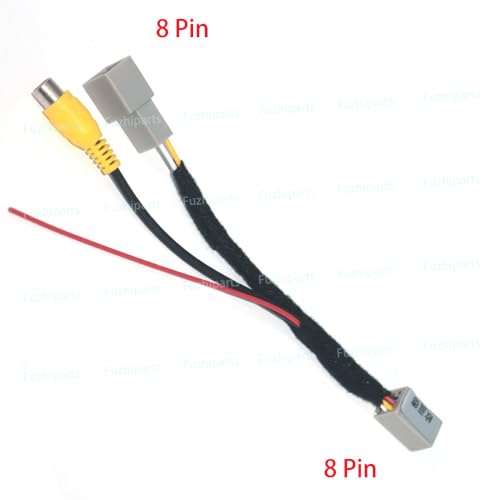 8 Pin for Mitsubishi Outlander ASX GF GG ZJ 2013-2020 Car Radio Stereo OEM Reverse Parking Rearview Back UP Camera Video Input RCA Adapter Converter T-Harness Plug - style: T-Harness
