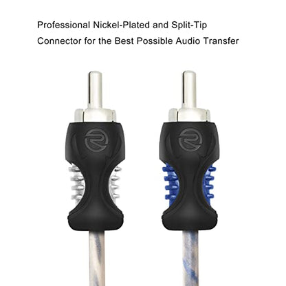 RECOIL RCI29 9ft 2-Channel RCA Audio Cable Twisted Pair Noise Reduction - style: 9ft 2-Channel RCA