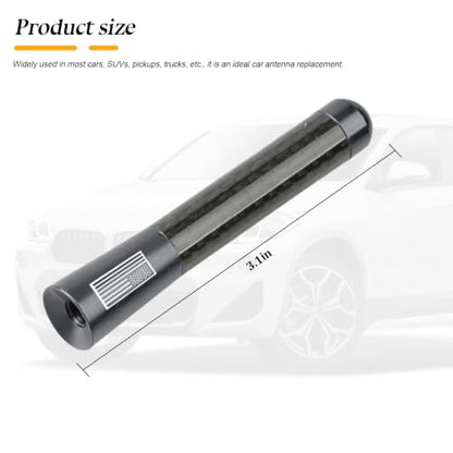 BESULEN 3.1 Inch Car Short Antenna, American Flag Design, Gray - color: Gray, size: 3.1 Inch