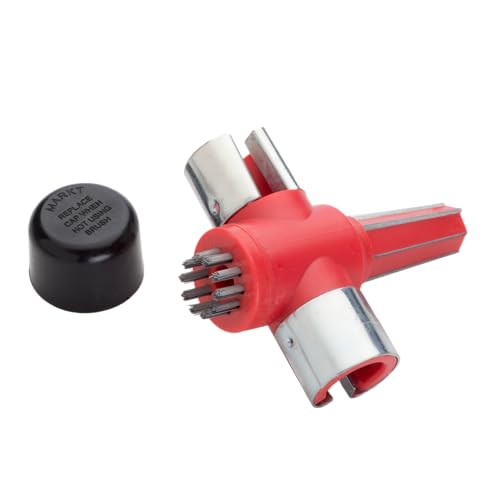 EZRED 4-Way Battery Terminal Cleaning Automotive Maintenance Tool, Clean Out Terminal Clamps, Clean and Reshape Posts, Brush Away Corrosion
