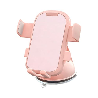 Zpana Car Phone Holder, 360° Adjustable Suction Cup Hands-Free Vehicle Windshield Dashboard Cell Phone Mount, Automotive Interior Smartphone Stand, Universal for SUV RV Truck (Pink) - color: Pink