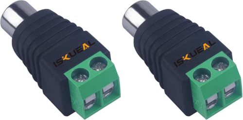 RCA to AV Screw Terminal Connector, RCA Cable Audio Adapter,Phono Female Jack Solderless Converter Audio/Video Connector Speaker Wire to RCA Adapter - color: 12 pack Female