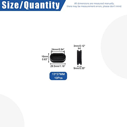Glarks 10Pcs 1/2" x 1-1/16" - 13 x 27mm Oval Closed Rubber Grommet, Drill Hole Double-Sided Firewall Hole Plug Wire Protection Electrical Wire Gasket for Wire, Plug, Automotive, Plumbing - size: 1/2" x 1-1/16"