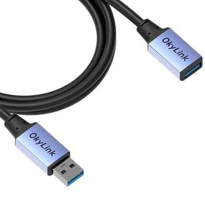 OkyLink USB 3.0/3.2 Gen 1 Extension CableA to A, Male to Female 5Gbps 5ft - color: USB3.0(5Gbps), size: 5ft (1.5m)