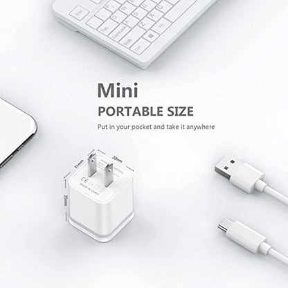 USB Wall Charger, LUOATIP 3-Pack 2.1A 5V Dual Port Cube Power Adapter Plug Block Charging Box Brick for iPhone 14 13 12 11 Pro Max SE XS XR X 8 7 6 6S Plus, Galaxy, LG, Moto, Android Phones