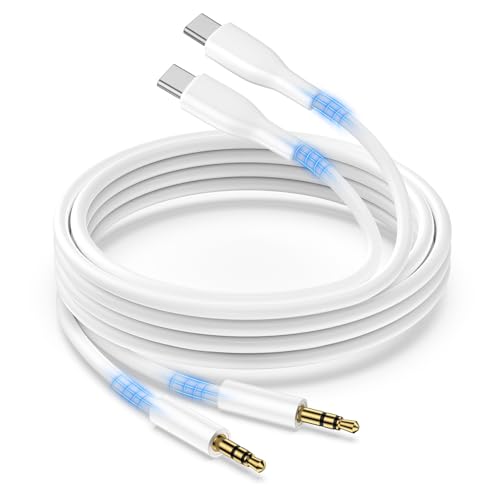USB C to Aux Cord for Car Compatible with iPhone 17/17Pro/17Pro Max/17Air/16/15, USB C to 3.5mm Audio Aux Jack Cable Type C to 3.5mm Headphone Male Cord Car Cable for Samsung Galaxy S25Ultra, Pixel 10