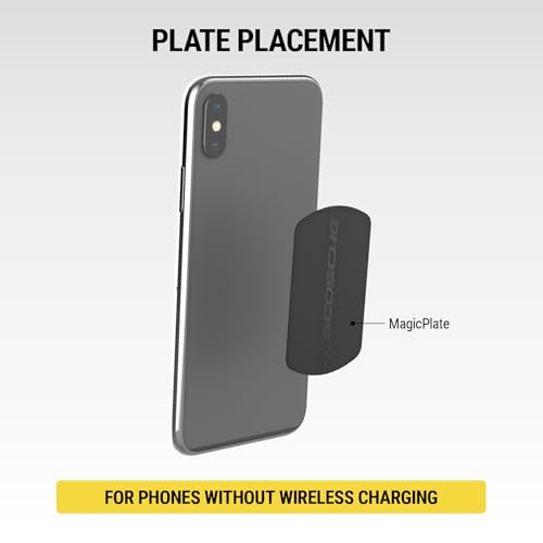 Scosche MPLT54T-4PKBP0 MagicMount Replacement Plate Kit for Magnetic Car Phone Mount Holder, Metal Plates w/Extra Strength Hold for Smartphone, Tablet, Magnet Cell Phone Stand & Phone Case, Pack of 4 - size: 4 Plates, style: Heavy Duty