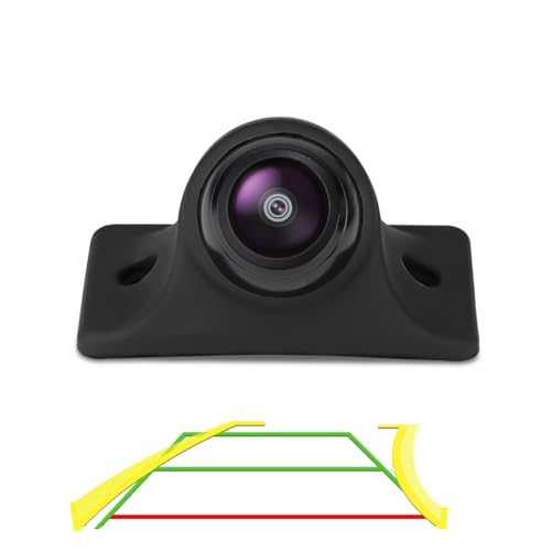 Car Backup Camera with Dynamic Trajectory Guide Line, GreenYi AHD1080P Reverse Rear View Cam, Adjustable Fisheye Lens, Night Vision Waterproof 170 Degree Wide View